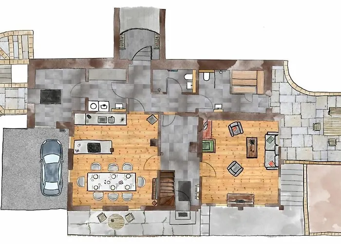 Blogstube Mit Sauna - Nationalpark 500 M زبنيتس